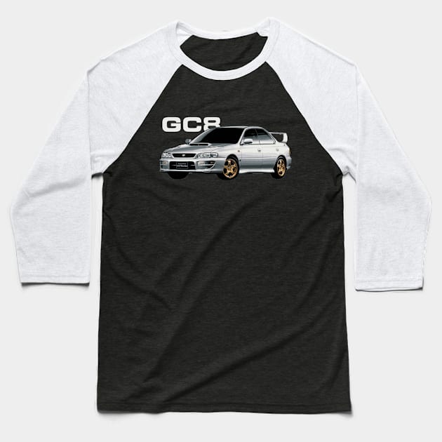 WRX STI GC8 Version 5 99 SPEC Baseball T-Shirt by cowtown_cowboy